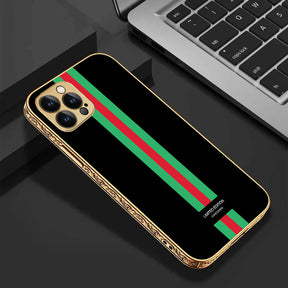 LNG iPhone-12 pro max- Designer Strips Guarding Glass Back Case/Cover