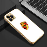 LNG iPhone-12 pro max Luxury Porsche Logo guarding Back Case/Cover