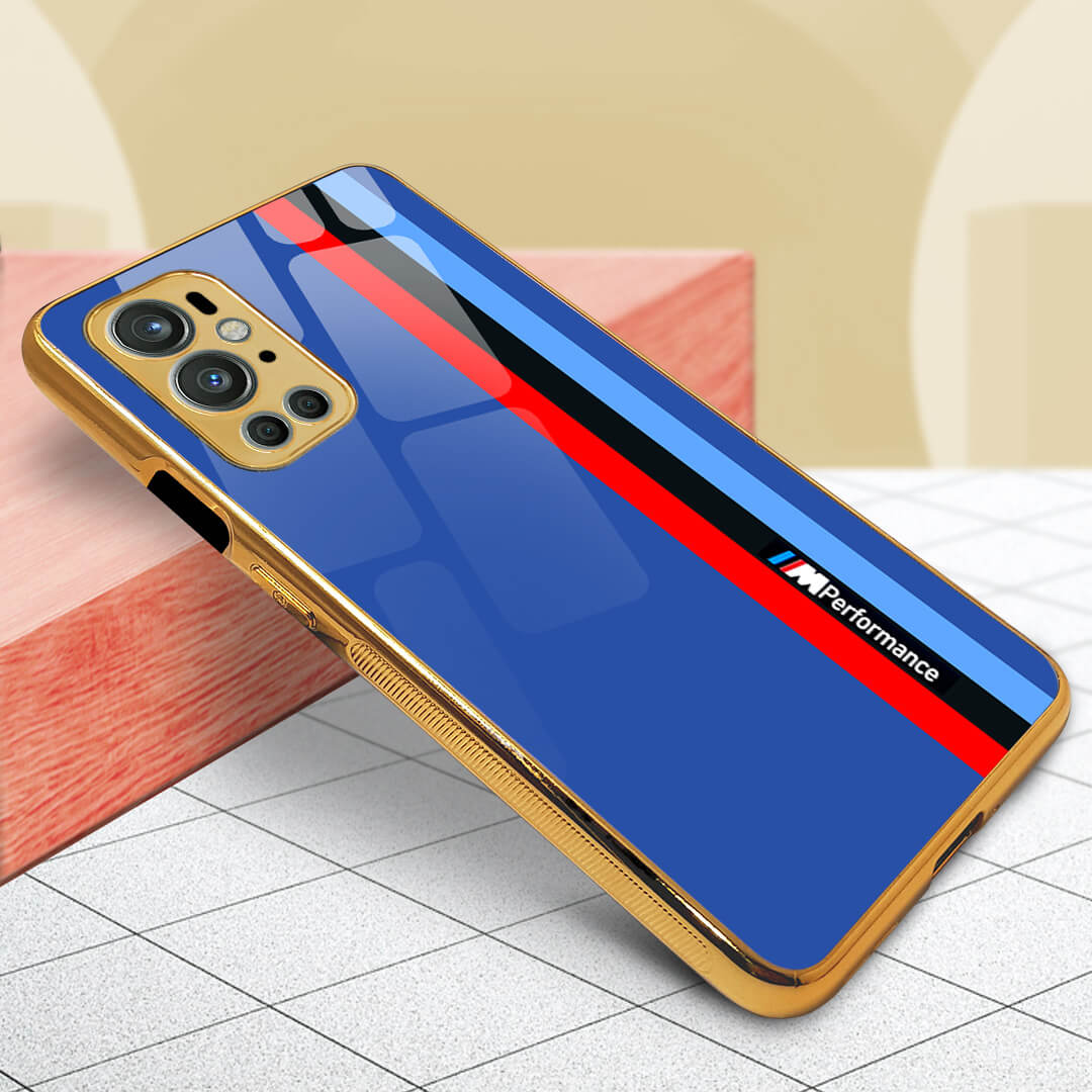 LNG- OnePlus 9 Pro Blue Flawless Pattern Glass Protective Case/Cover
