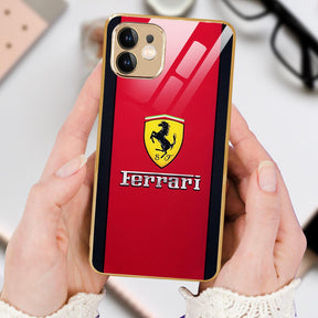 LNG iPhone-11 Ferrari Logo Protective Glass Case/Cover