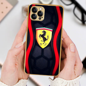 LNG iPhone-12 pro max Luxury Ferrari Logo Guarding Back Case/Cover