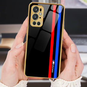 LNG- OnePlus 9 Pro Black Flawless Pattern Glass Protective Case/Cover