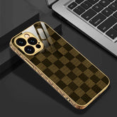 LNG iPhone11/iPhone11 pro/iPhone11 pro max wooden checkered pattern Protective case/cover