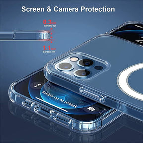 iPhone 14/14 Plus/14 Pro/14 Pro Max Shockproof Crystal Clear Magsafe Case