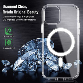 iPhone 14/14 Plus/14 Pro/14 Pro Max Shockproof Crystal Clear Magsafe Case