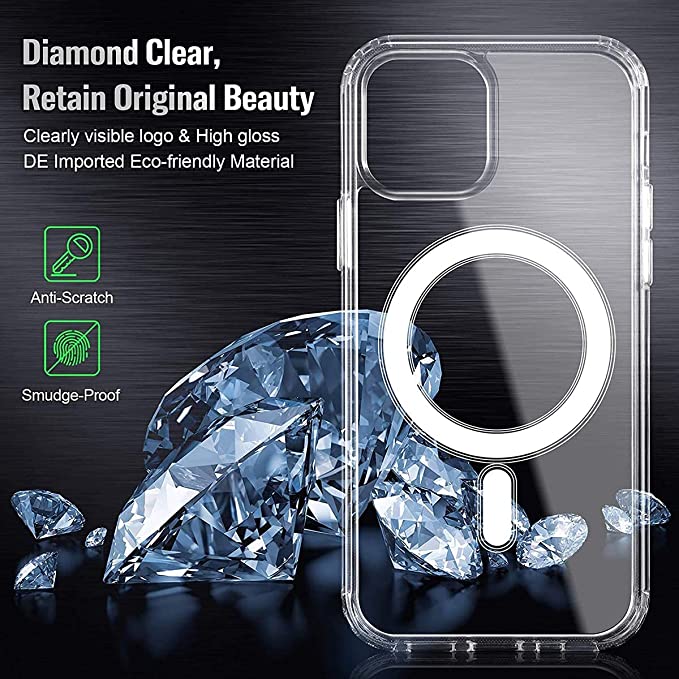 iPhone 14/14 Plus/14 Pro/14 Pro Max Shockproof Crystal Clear Magsafe Case